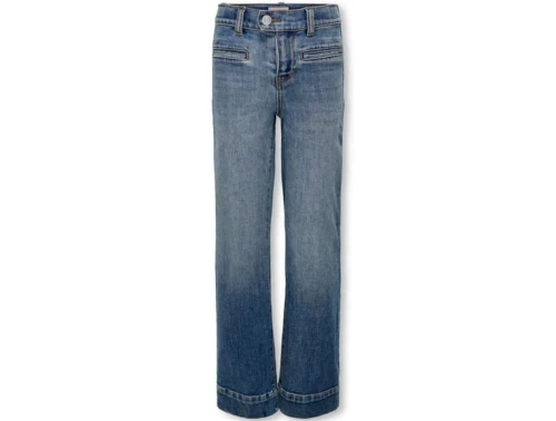 Kids ONLY brede jeans medium blue denim med forlommer